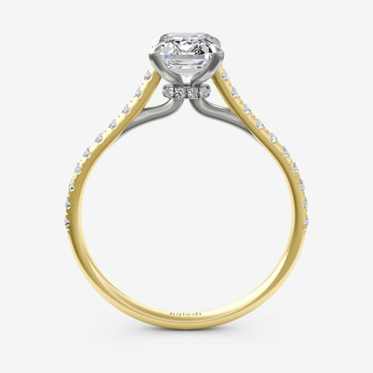 Cathedral Setting with Diamond Circle on Undercarriage Semi-Mount