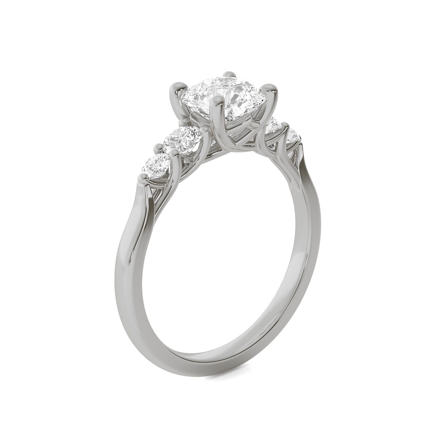14K White Gold Susan Semi-Mount Engagement Ring – Trellis Design