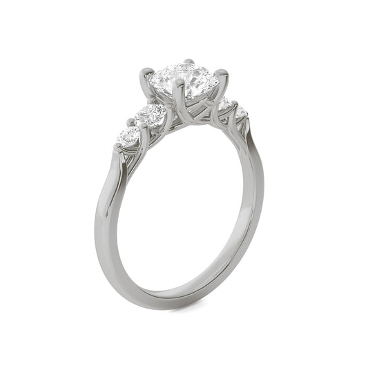 14K White Gold Susan Semi-Mount Engagement Ring – Trellis Design