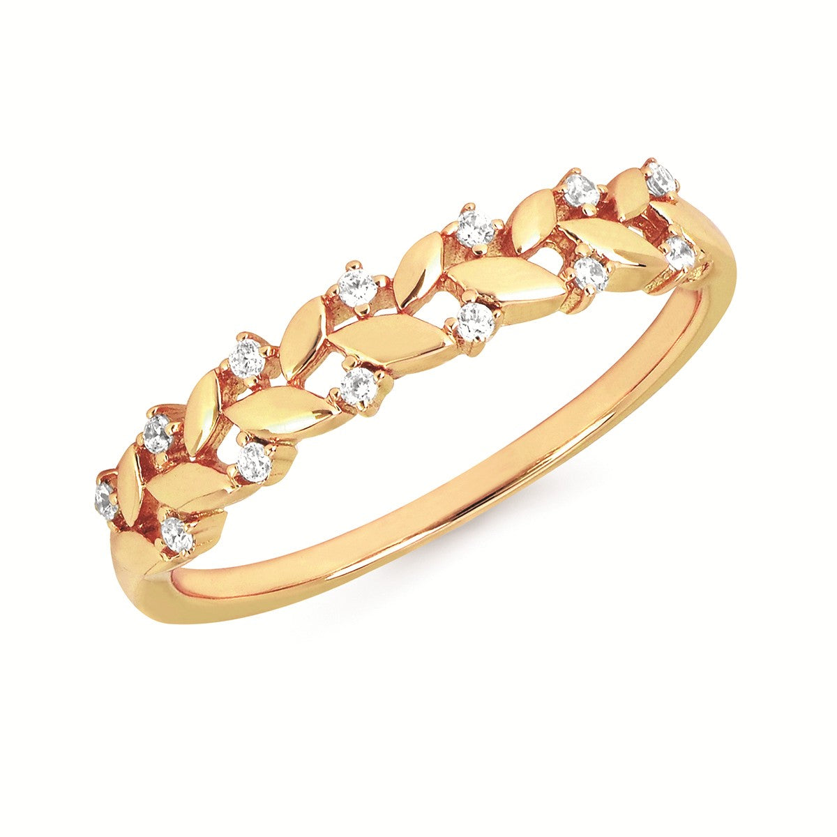 14K Yellow Gold .08CTW Double Row Diamond Fashion Ring  Parker Jewelers Carlisle PA