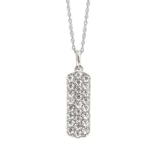 14KWG 25th Anniversary Diamond Pendant – 1CTW Radiant Tribute