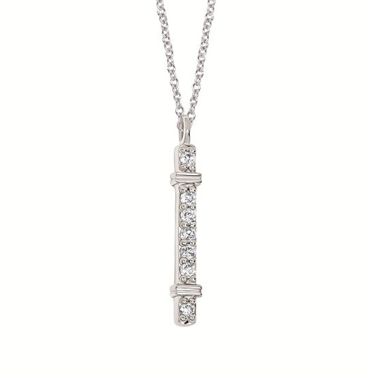 1/10 Ctw Diamond Necklace in Sterling Silver