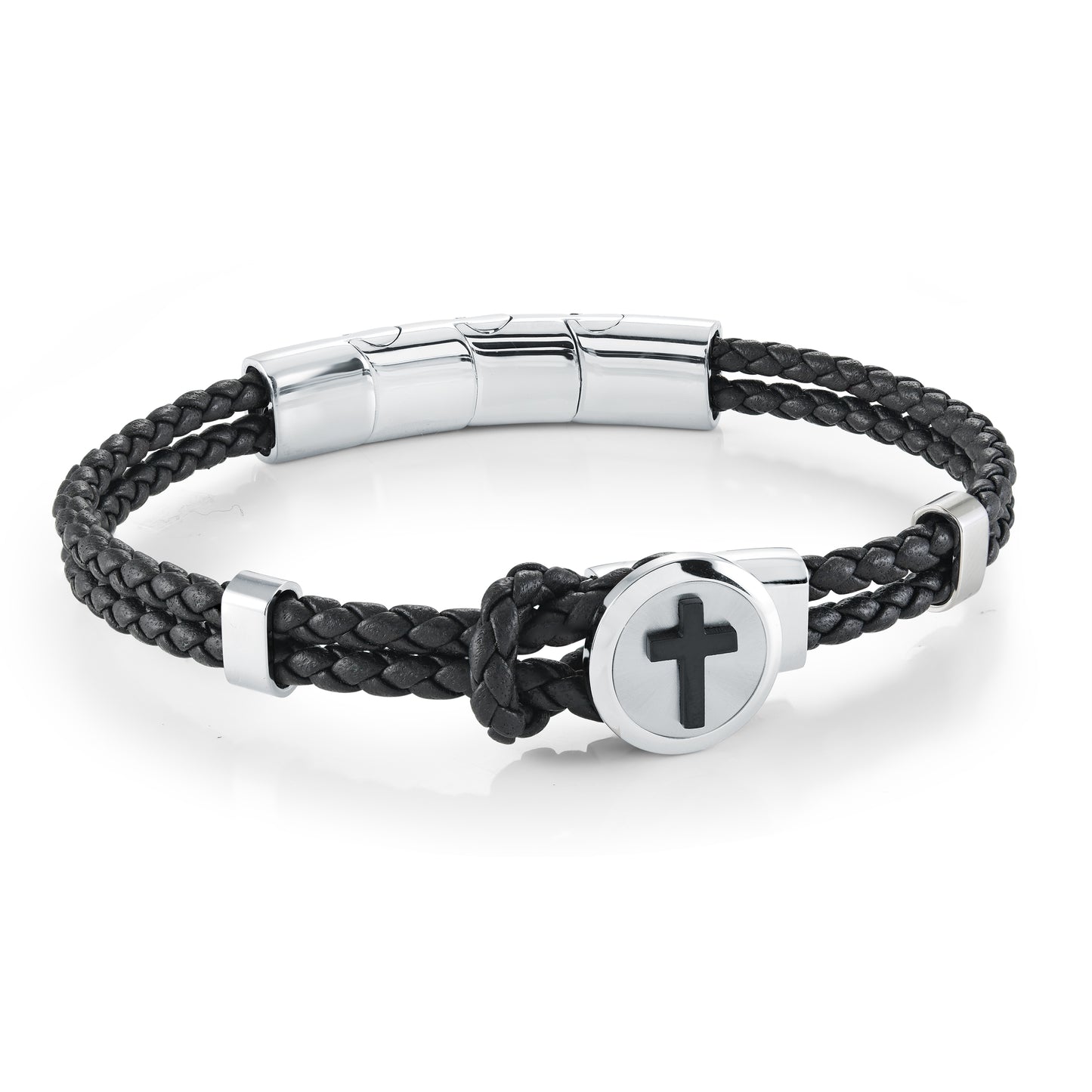Stainless Steel, Black, Cross