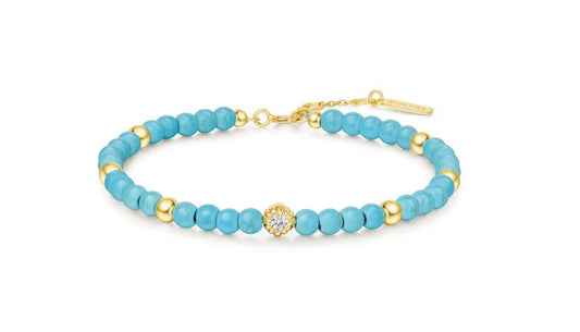 Ania Haie Gold Lab-Created Turquoise Bracelet (6.5")
