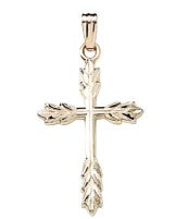 Elegant 14KY Gold Filled Cross with Fancy Ends