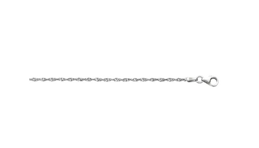Sterling Silver 18" Singapore Chain with Lobster Clasp