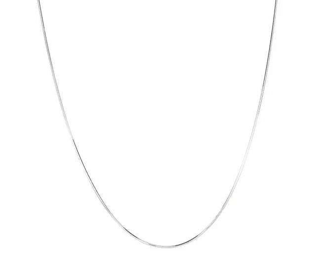 Sterling Silver 18" Octagonal Snake Chain with Lobster Clasp