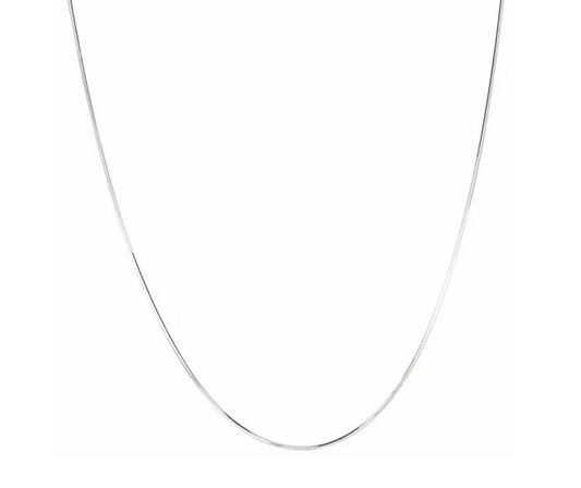 Sterling Silver 18" Octagonal Snake Chain with Lobster Clasp