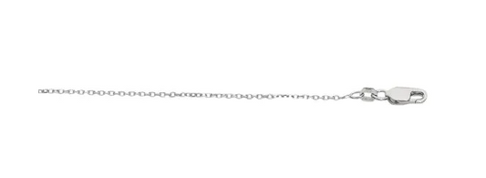 Sterling Silver 18" Diamond-Cut Cable Chain with Lobster Clasp