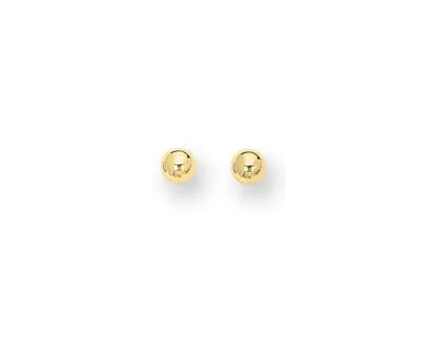 14K Yellow Gold 5mm Ball Stud Earrings