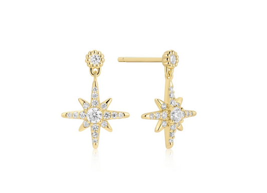 Ania Haie Gold Dangling Nova Star Stud Earrings