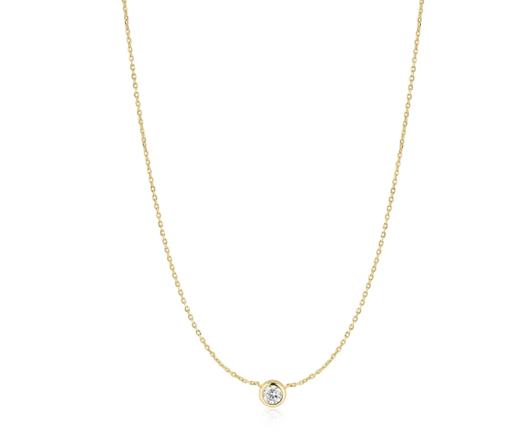 Gold Just You Solitaire Necklace
