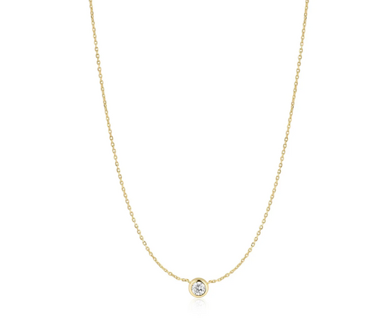 Gold Just You Solitaire Necklace