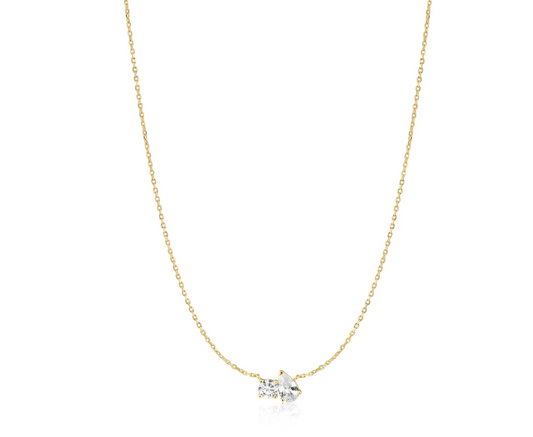 Gold Toi & Moi Necklace