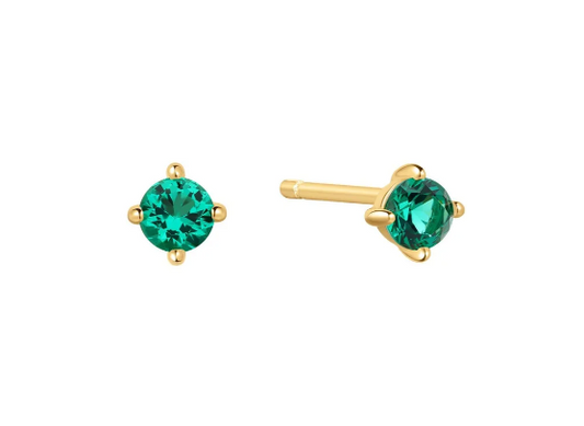 Ania Haie Gold Green Stud Earrings