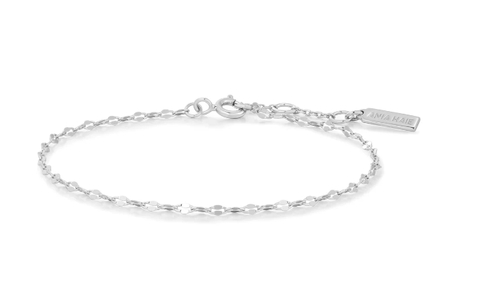 Ania Haie Silver Textured Chain Bracelet