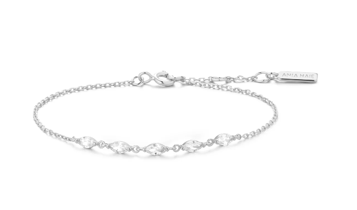 ANIA HAIE SILVER QUINTET MARQUIS BRACELET