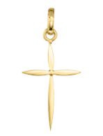 14KYGF Cross with 18" Yellow Gold-Filled Rope Chain