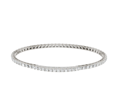 LGD 4CTW 14K White Gold Straight-Line Tennis Bracelet