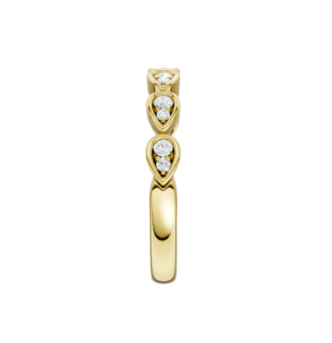 LGD .15CTW 14K Yellow Gold Trellis Shank Wedding Band
