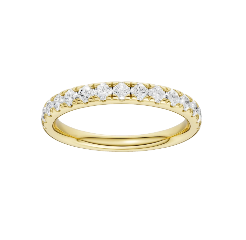 LGD .50CTW 14K Yellow Gold Tulip-Head Matching Wedding Band