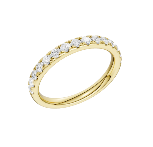 LGD .50CTW 14K Yellow Gold Tulip-Head Matching Wedding Band