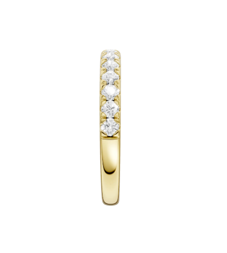 LGD .50CTW 14K Yellow Gold Tulip-Head Matching Wedding Band