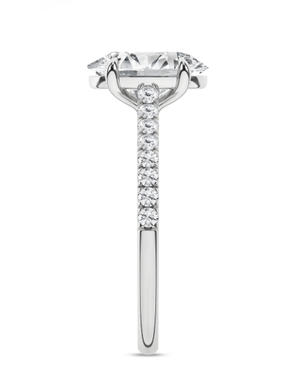 LGD 2.30CTW 14K White Gold Classic Oval Engagement Ring