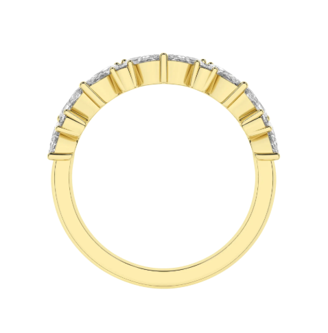 LGD 1CTW 14K Yellow Gold Marquise & Round Diamond Fashion Band