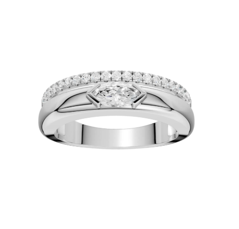 LGD .40CTW 14K Yellow Gold Marquise & Round Diamond Right-Hand Ring
