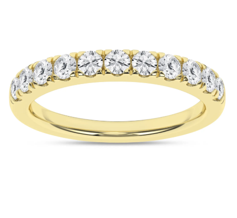 LGD .75CTW 14K Yellow Gold Straight Diamond Wedding Band