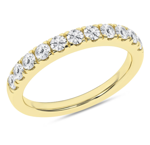 LGD .75CTW 14K Yellow Gold Straight Diamond Wedding Band