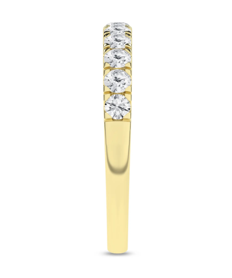 LGD .75CTW 14K Yellow Gold Straight Diamond Wedding Band