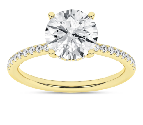 LGD 2.70CTW 14K Yellow Gold Hidden Halo Engagement Ring