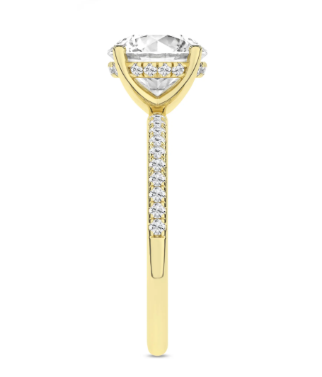 LGD 2.70CTW 14K Yellow Gold Hidden Halo Engagement Ring