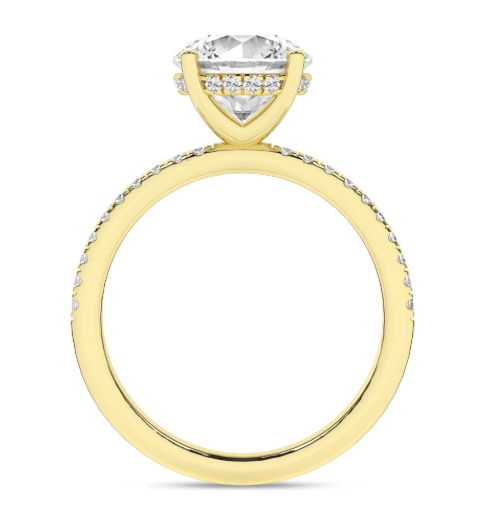 LGD 2.70CTW 14K Yellow Gold Hidden Halo Engagement Ring