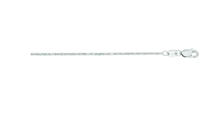 14KWG 20" Lumina Chain – .9MM White Gold with Lobster Clasp