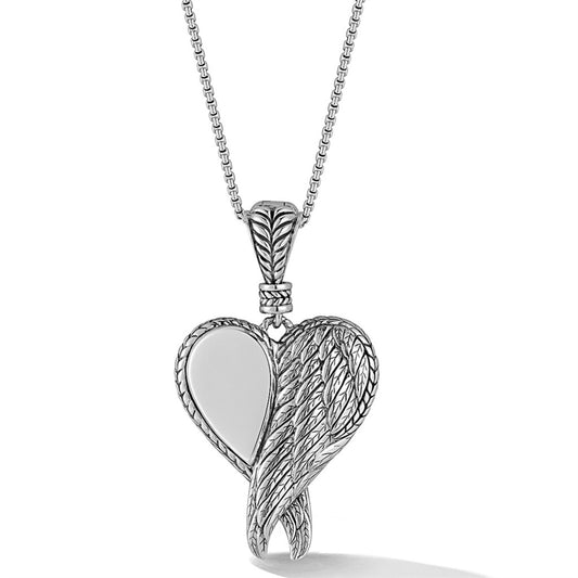JAI Sterling Silver Reversible Wings Of Love Penda | Silver Necklaces