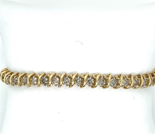 14K Yellow Gold Diamond Bracelet