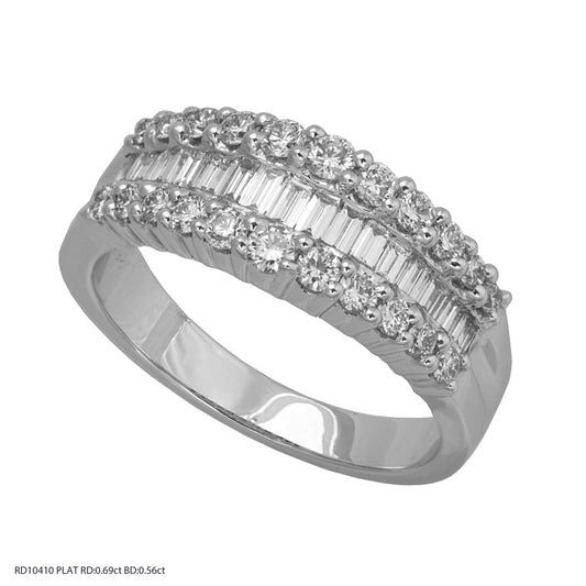 18KWG & Palladium Diamond Anniversary Band â€“ Elegant Design