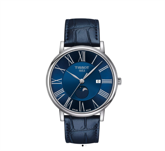 Tissot Carson Moonphase Blue Dial 40mm Quartz Watch