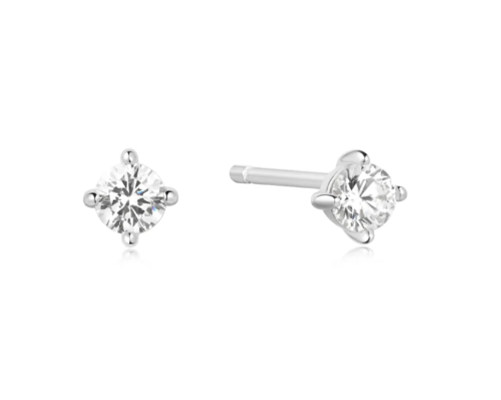 Ania Haie “Heart Hunter” Solitaire Stud Earrings – Sterling Silver