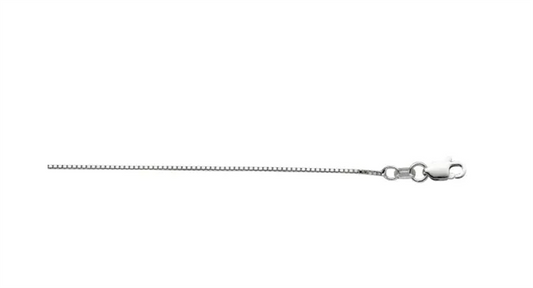 Sterling Silver 18" Box Chain with Lobster Clasp