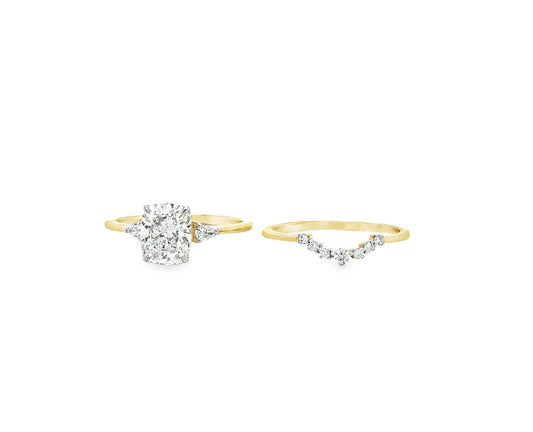 LGD 14KYG 1.72CTW Engagement Ring & Matching Band
