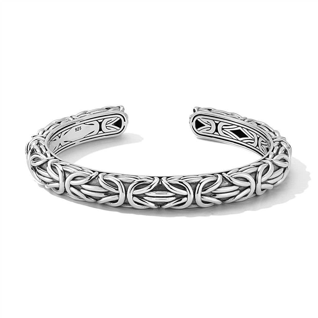 JAI Sterling Silver Byzantine Artisan Cuff Bangle, | Silver Bracelets