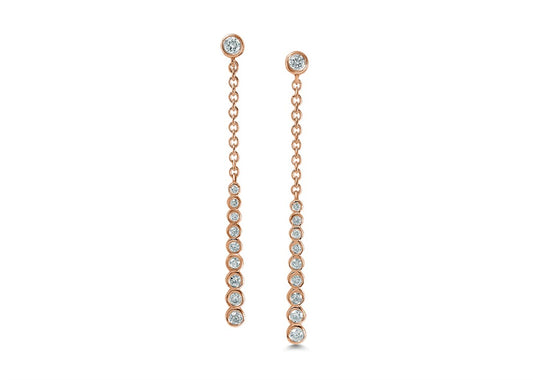EARRINGS-20 RD 0.35Ct-14K Rose