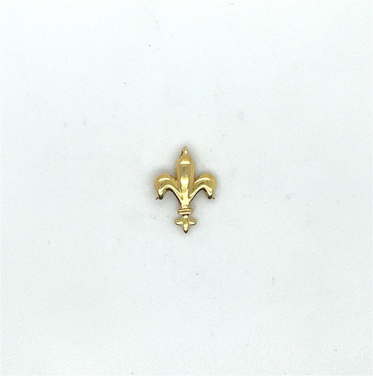 18K Yellow Gold Fleur de Lis Pendant 0.66g