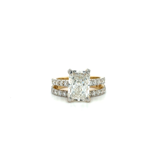 Lab-Grown Diamond Wedding Set – 14K Yellow Gold