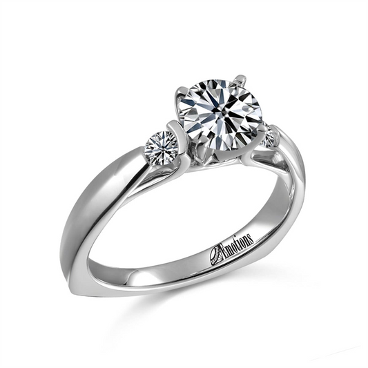 Elegant Ring Semi-Mount with .17Ct Diamonds and Unique Open Gallery