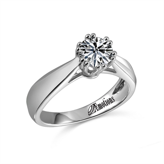 Exquisite Double-Prong Solitaire Ring Semi-Mount